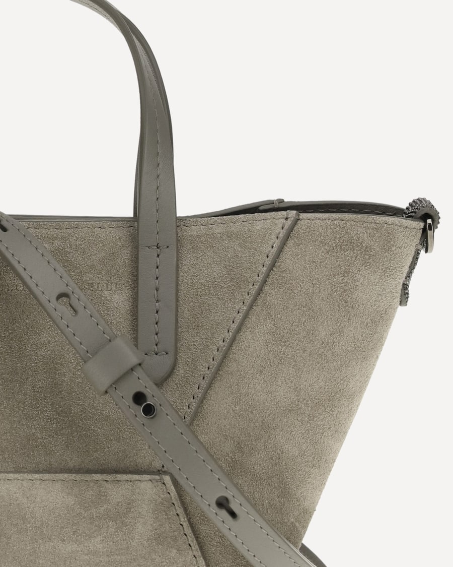 Brunello Cucinelli Suede Shoulder Bag, view 6