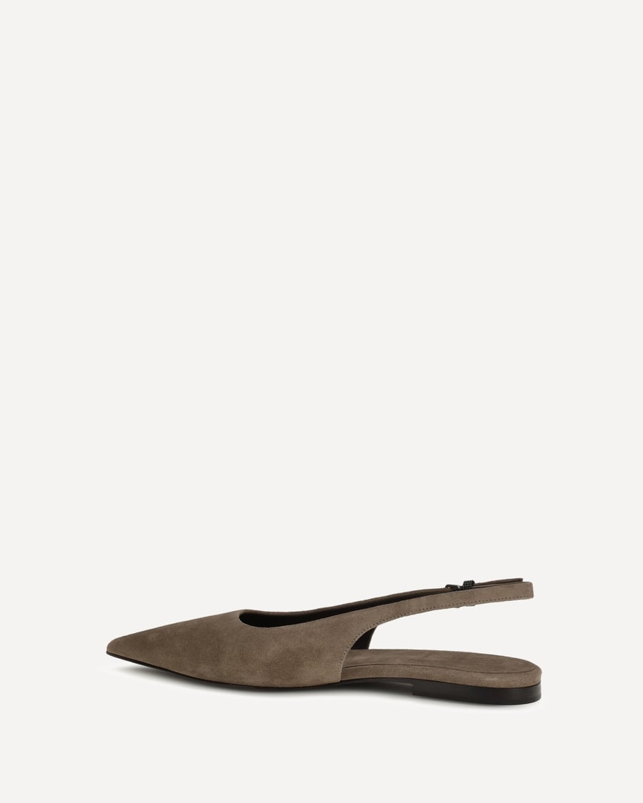 Brunello Cucinelli Suede Ballerinas, view 2