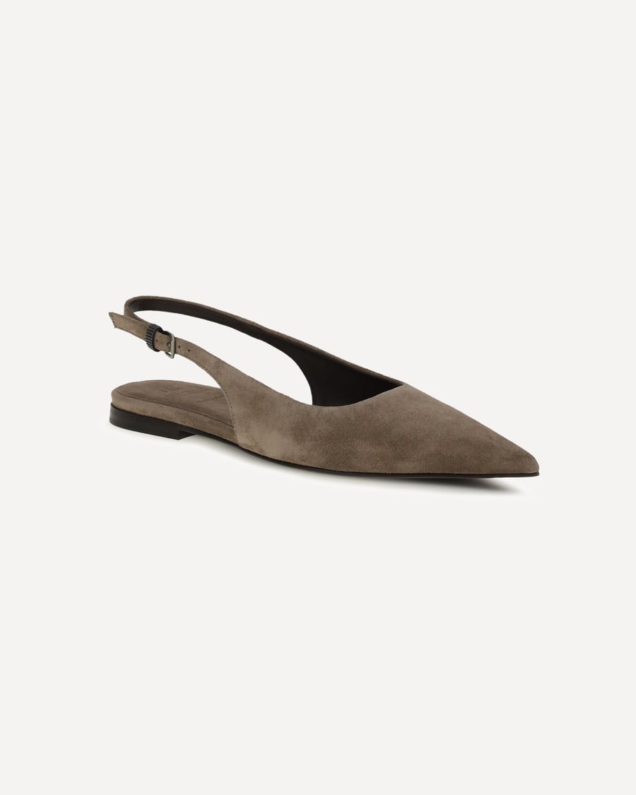 Brunello Cucinelli Suede Ballerinas, view 4