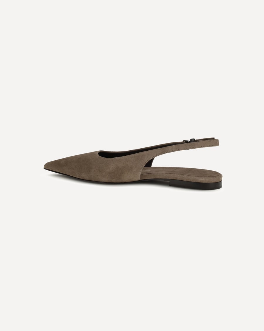 Brunello Cucinelli Suede Ballerinas, view 5