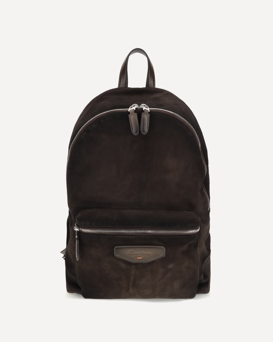 SANTONI Suede Backpack