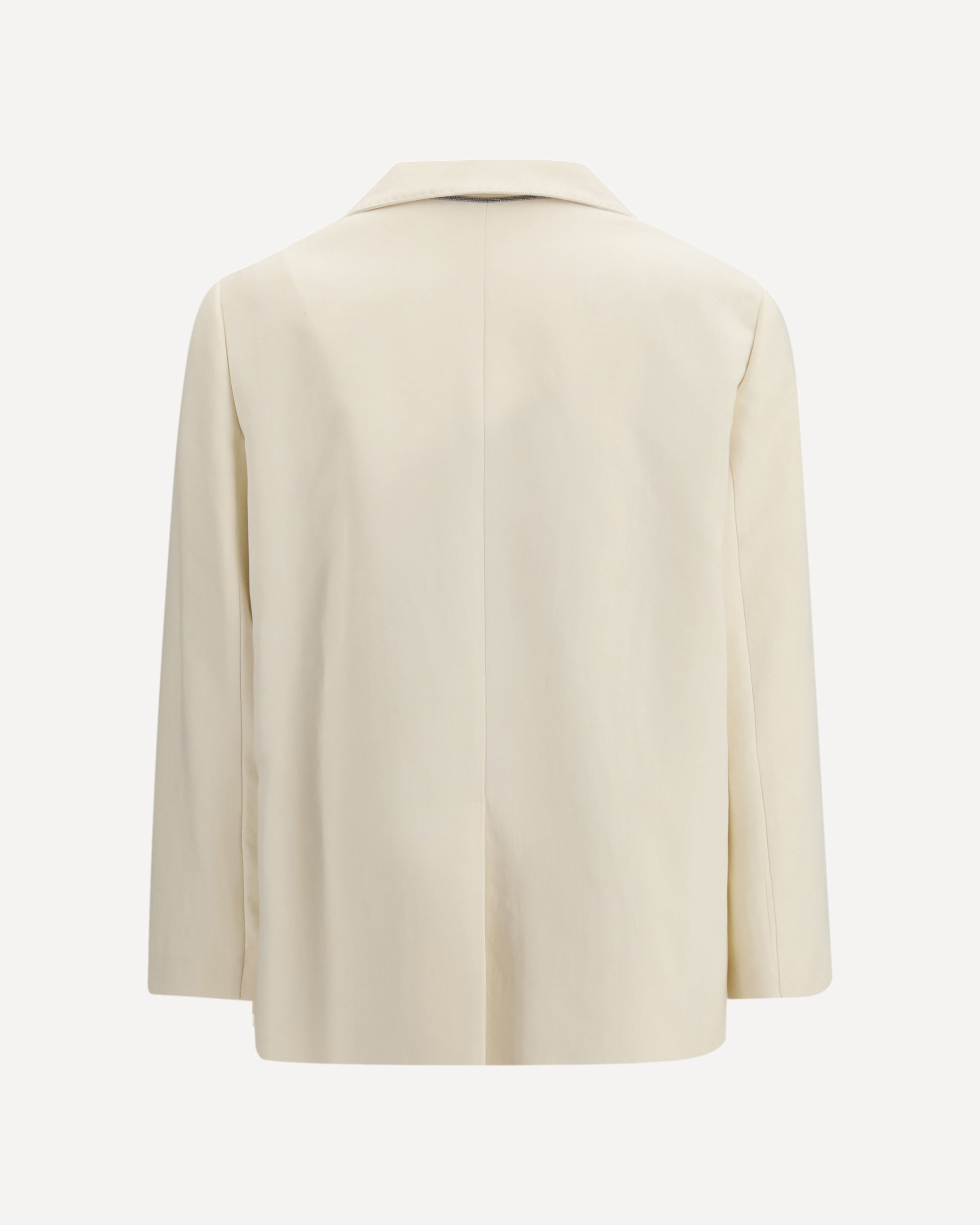 Brunello Cucinelli Fluid twill Jacket in viscose and linen with monile, view 2