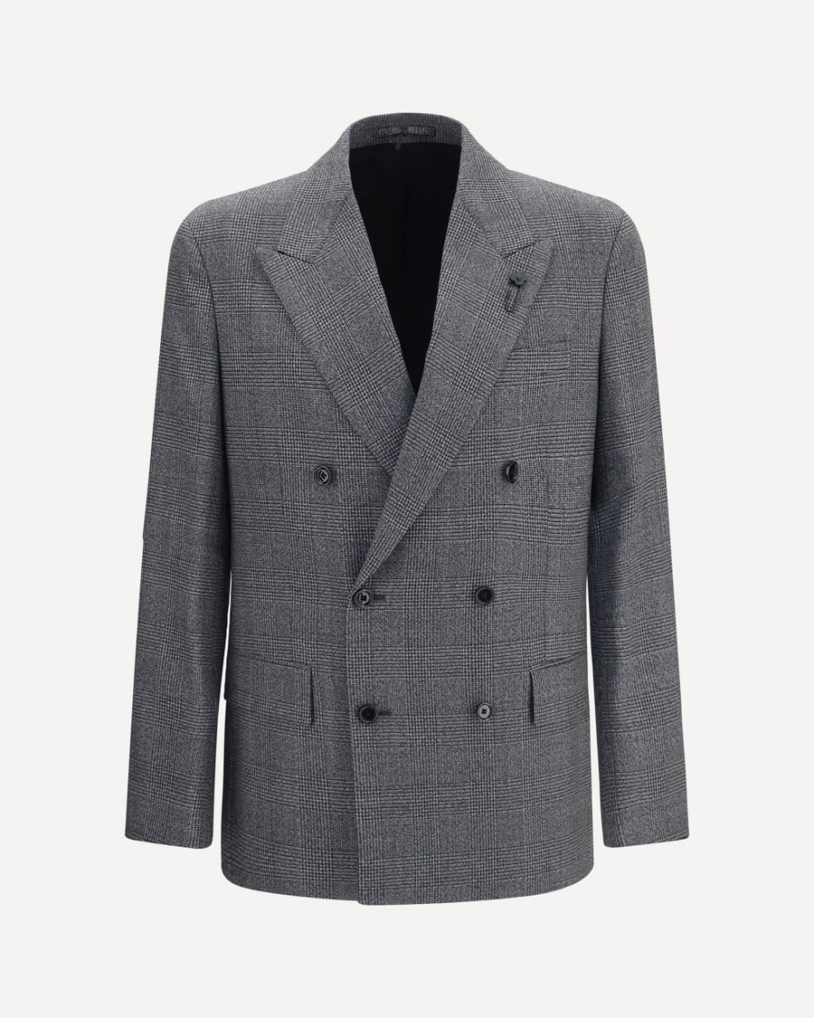 LARDINI Double-breasted wool Blazer, view 3
