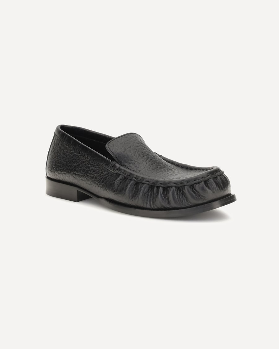 Dries Van Noten Grained leather Loafers, view 4