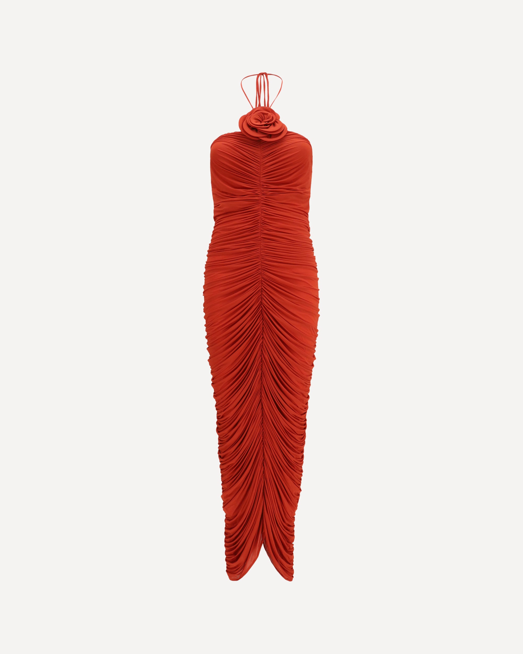 MAGDA BUTRYM halterneck Dress with floral ruching
