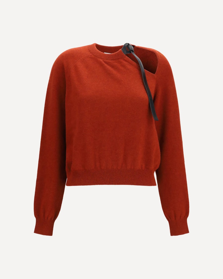 Ferragamo Crewneck Sweater with cut-out detail, view 3