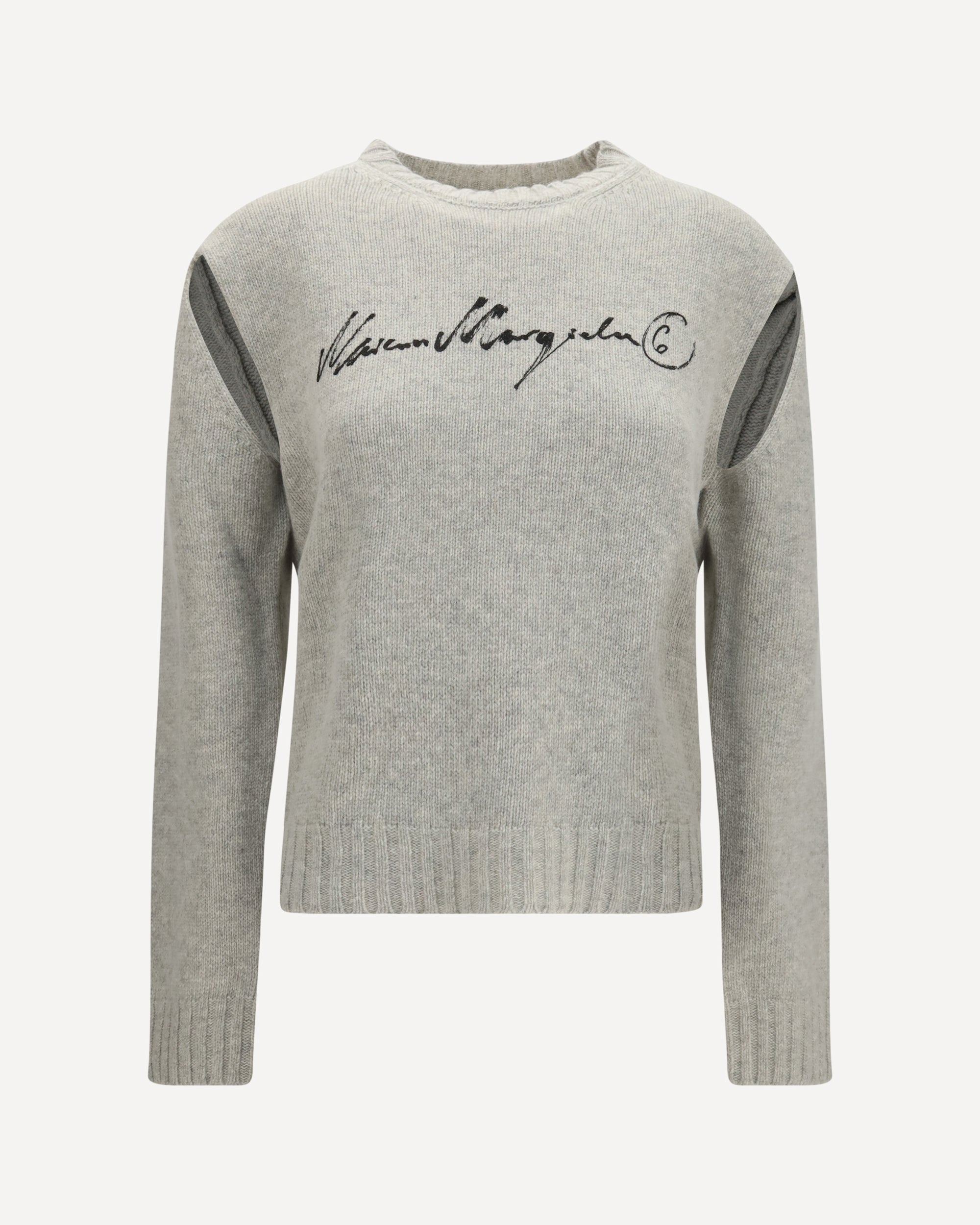 MM6 Knitted Sweater with logo lettering