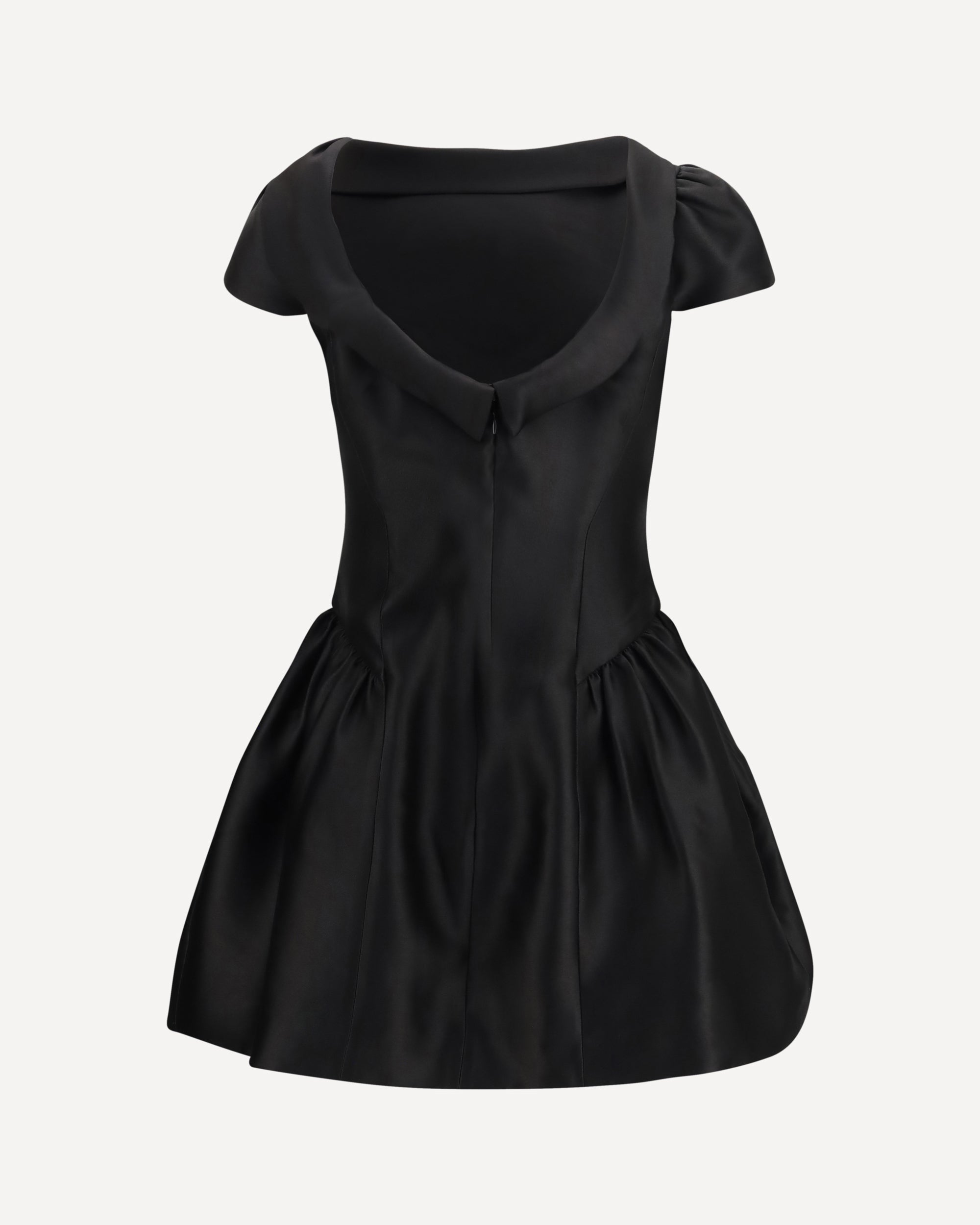 self-portrait Short taffeta Dress with collar, view 2