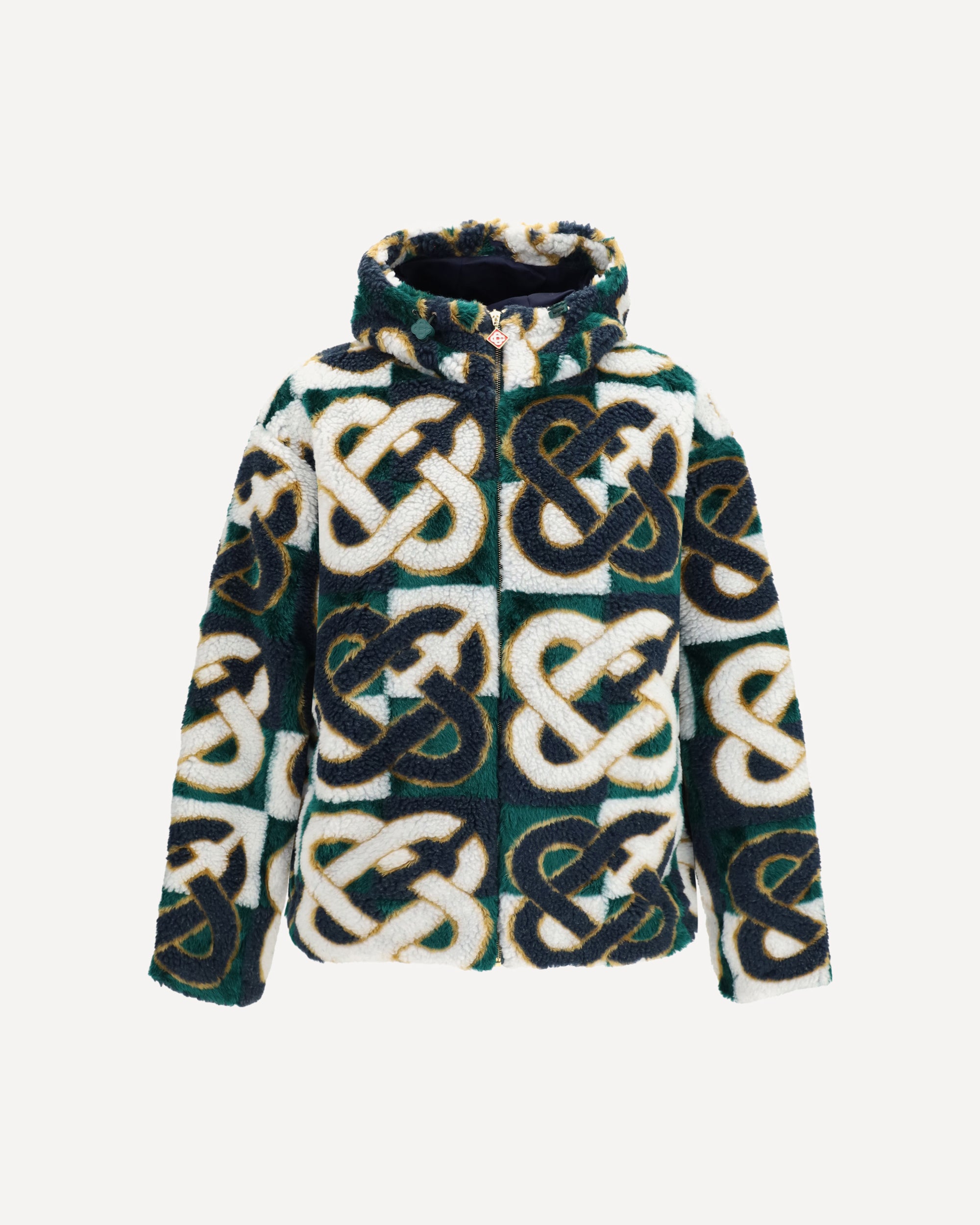 CASABLANCA Monogram fleece Hooded Jacket