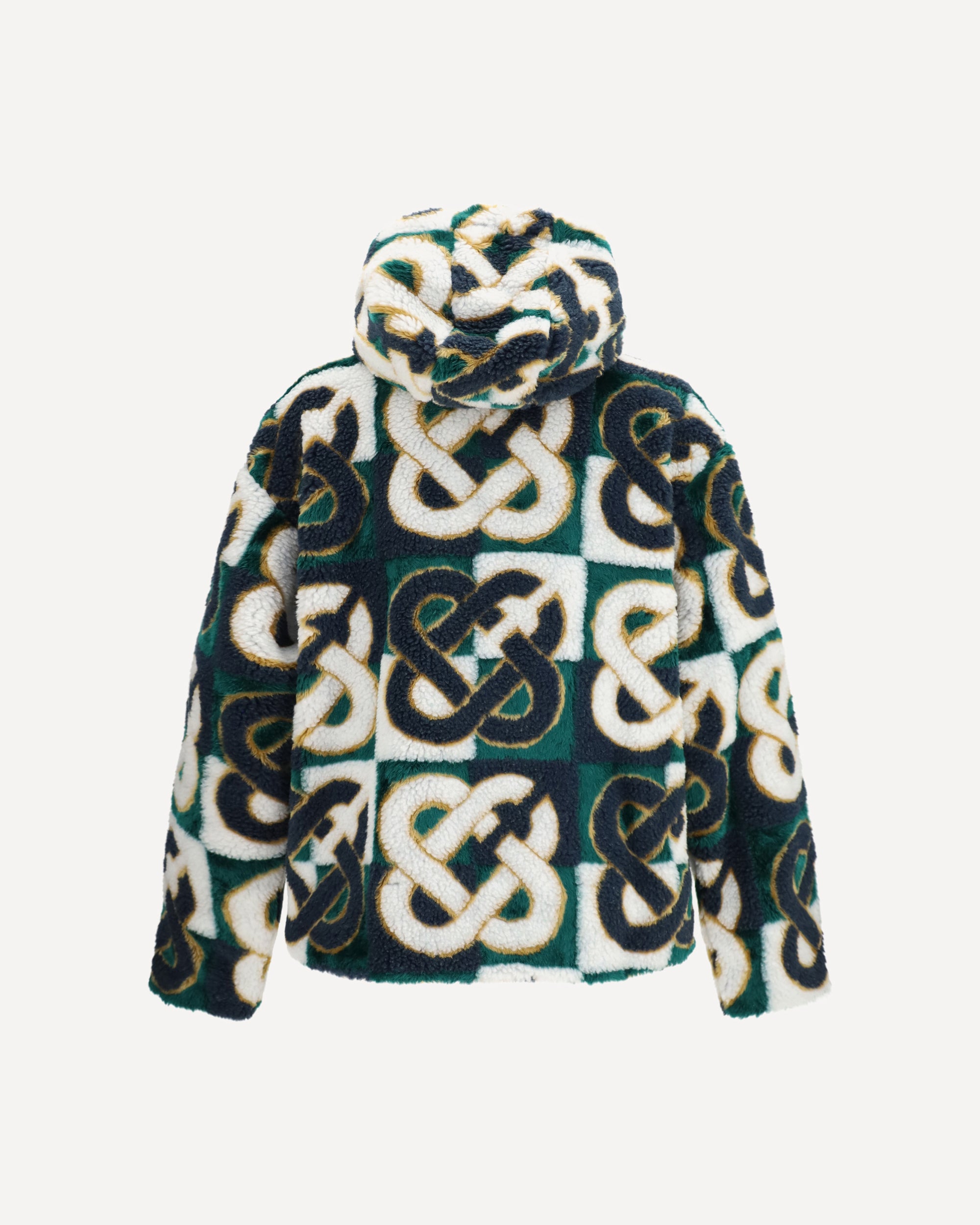 CASABLANCA Monogram fleece Hooded Jacket, view 2