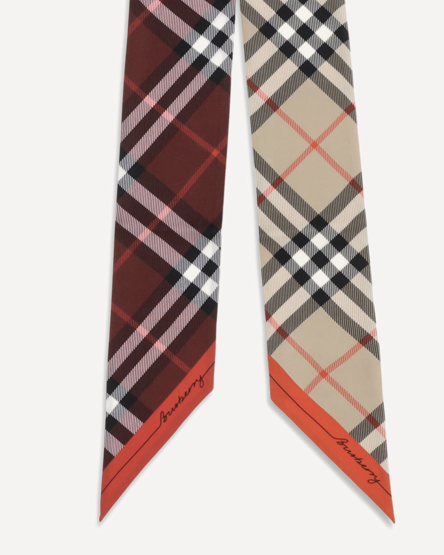 Burberry Check silk Scarf, view 5