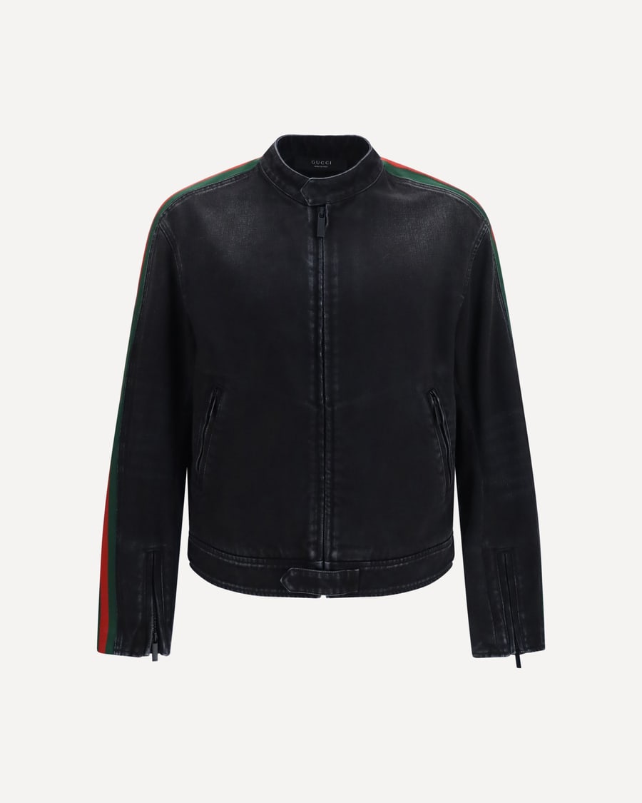 Gucci Cotton denim biker Jacket, view 3