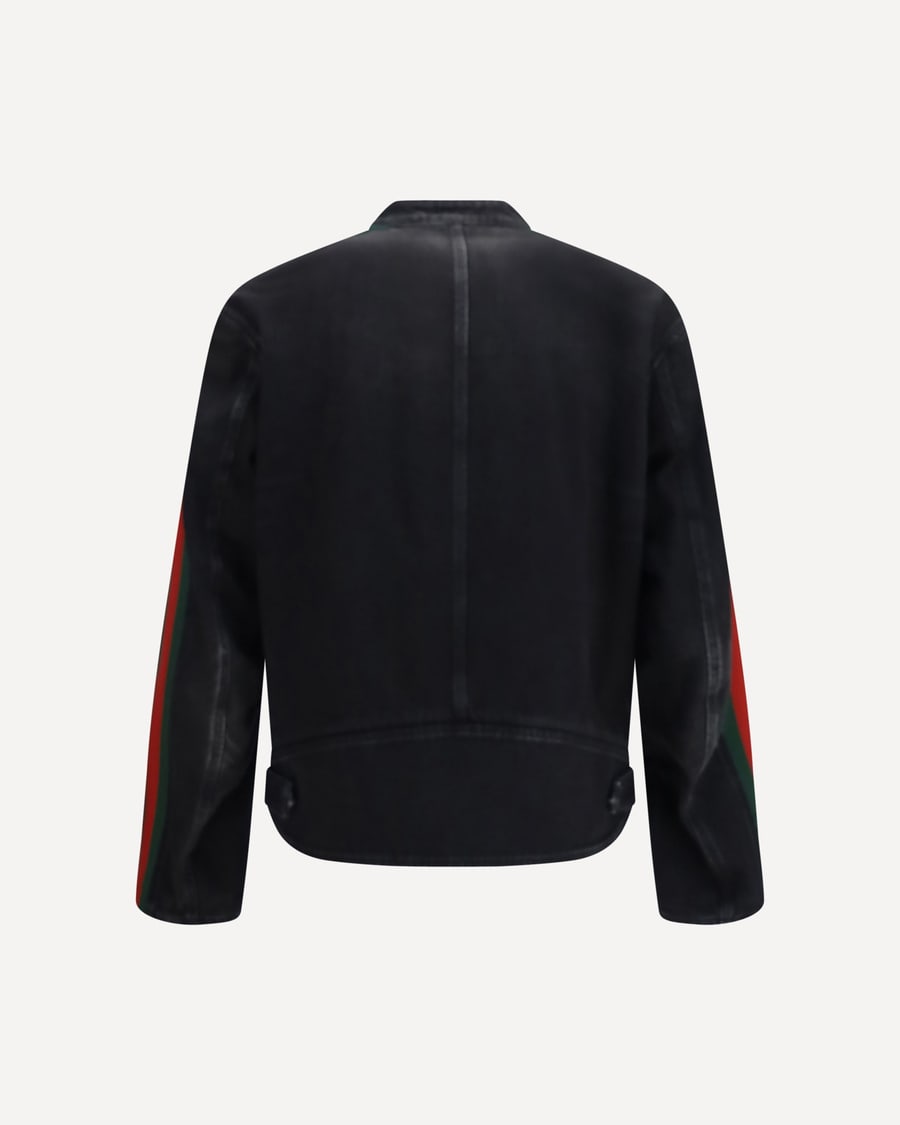 Gucci Cotton denim biker Jacket, view 4