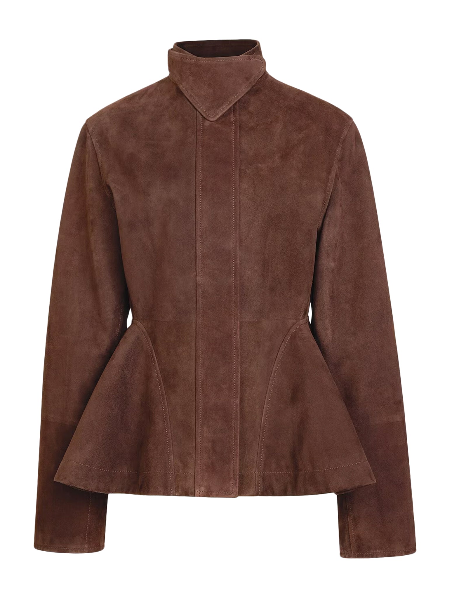 Alaïa PEPLUM JACKET IN SUEDE GOATSKIN