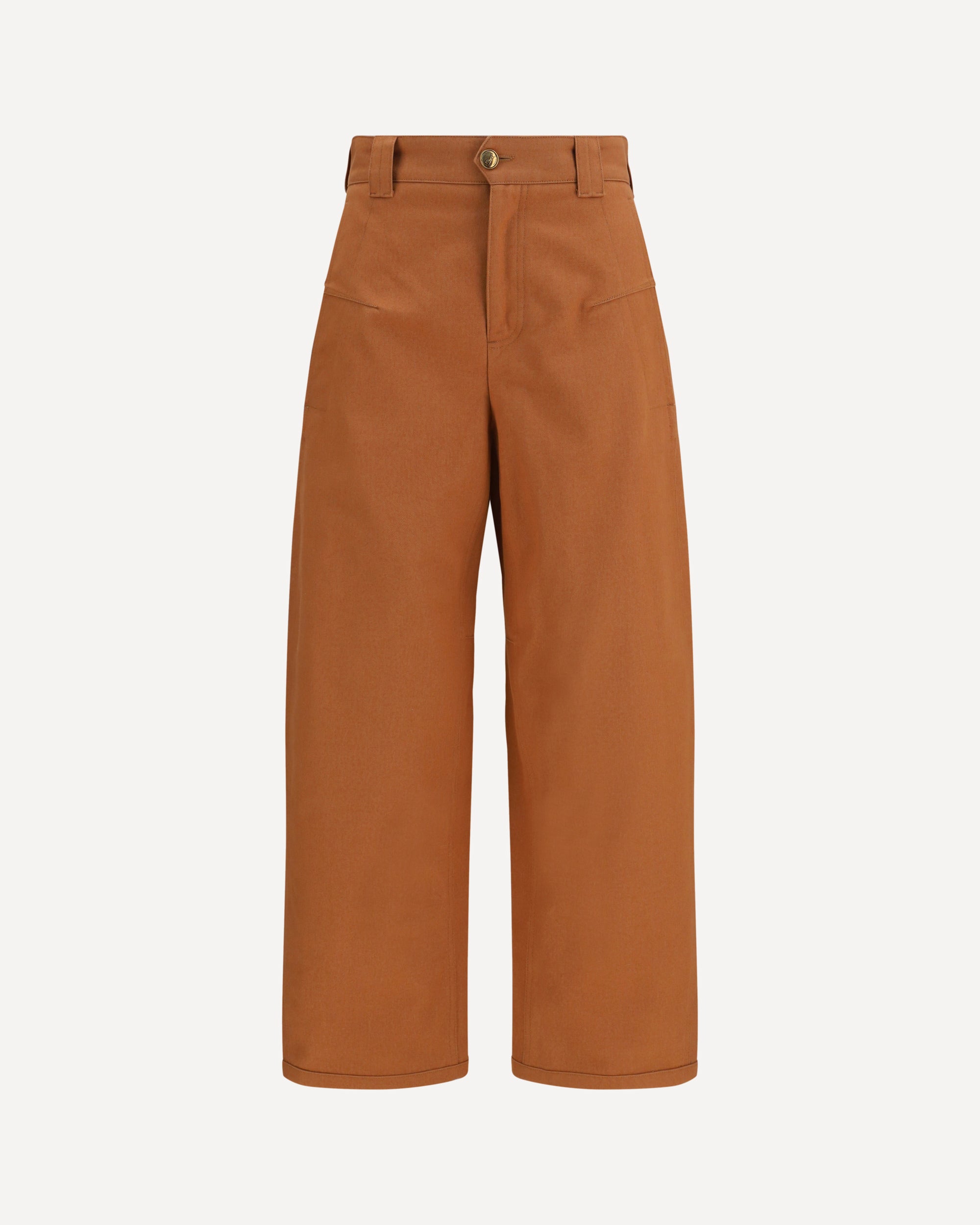 Chloé Cotton canvas barrel-leg Pants