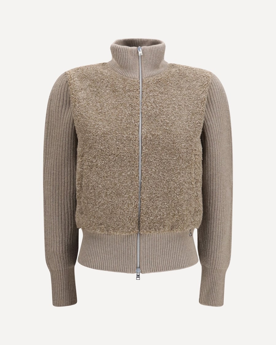 Herno Resort ribbed pure wool Cardigan, view 3
