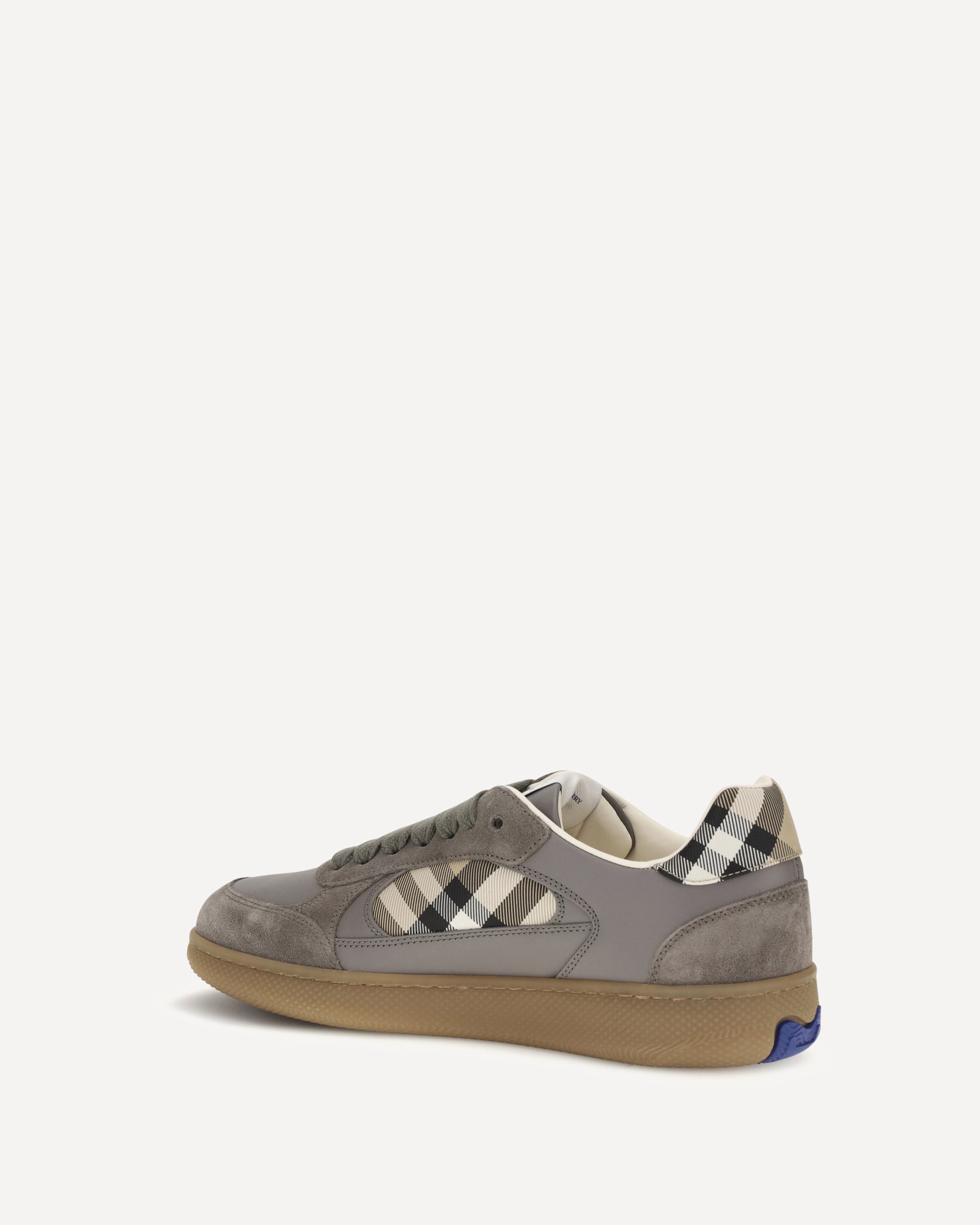 Burberry Terrace leather and Check Sneakers, view 2
