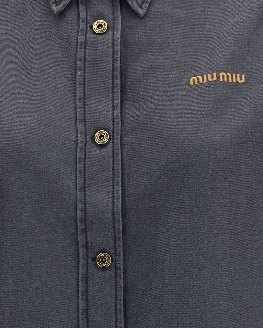 Miu Miu Denim-style cotton Shirt, view 5