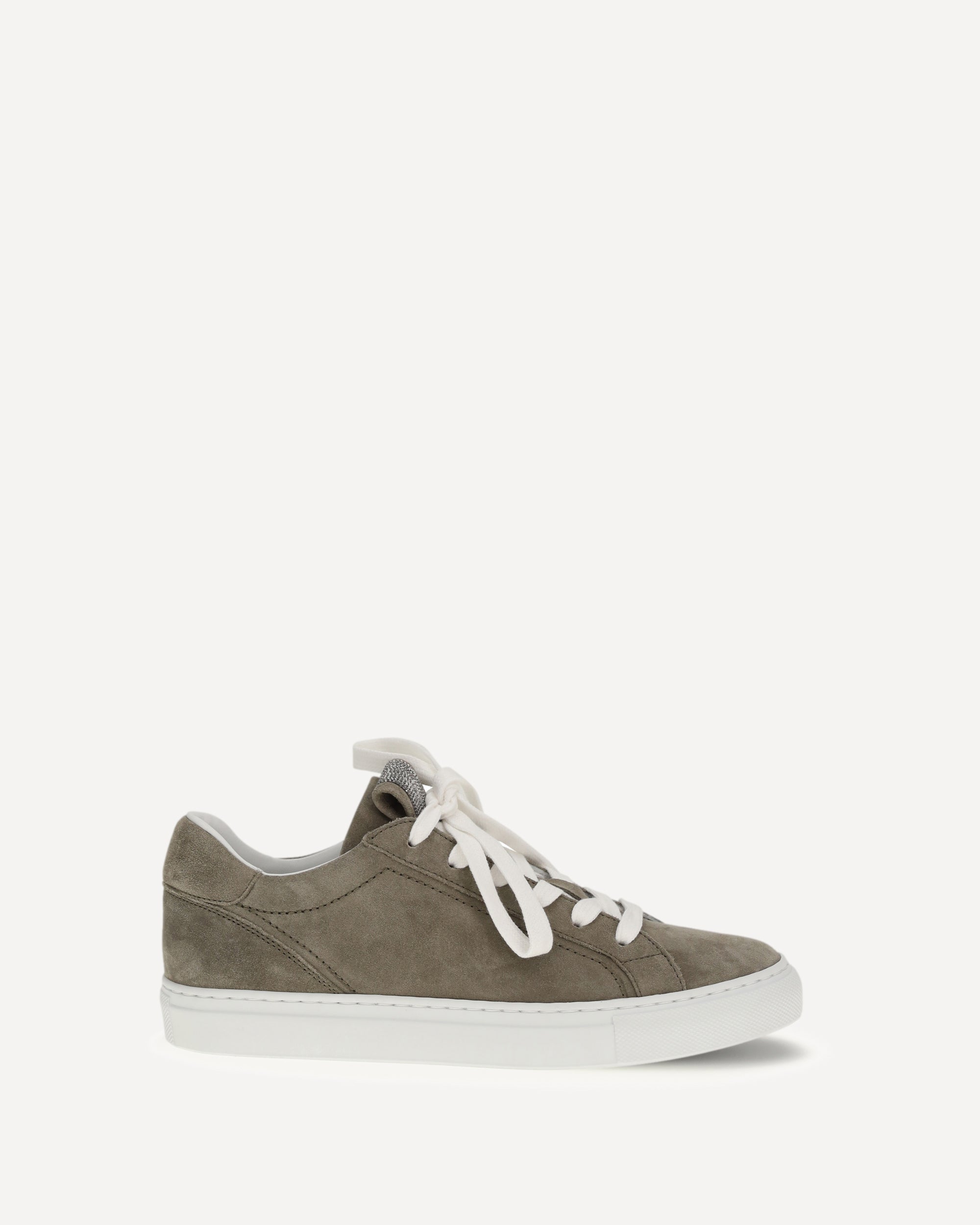 Brunello Cucinelli Suede Sneakers with Precious Loop