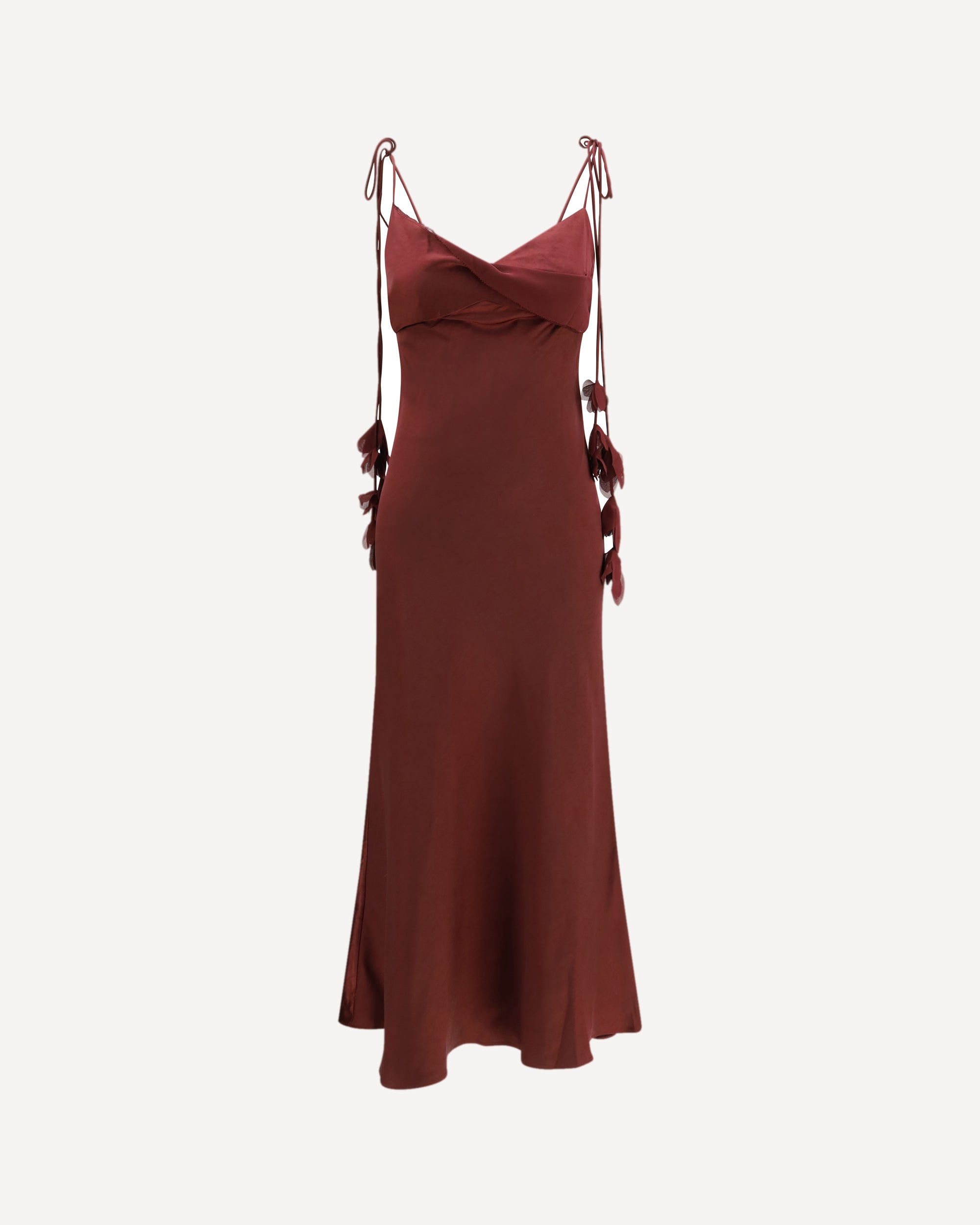 self-portrait Satin flower midi Dress