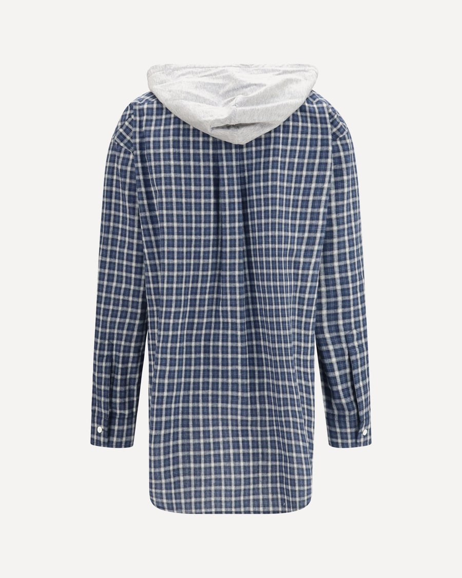 Miu Miu Checked Hooded Shirt, view 4