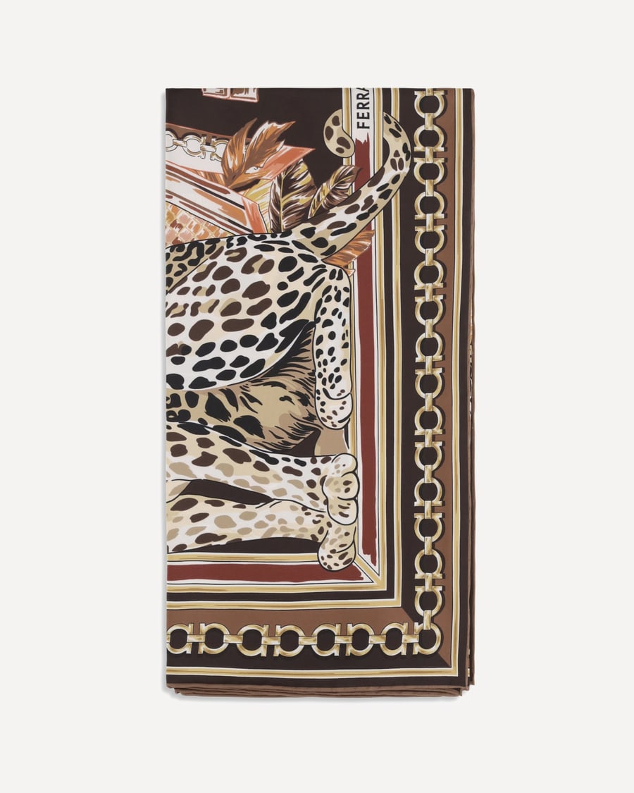 Ferragamo Leopard-print silk Scarf