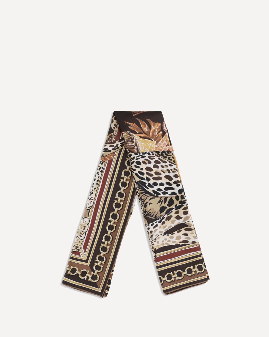 Ferragamo Leopard-print silk Scarf, view 2