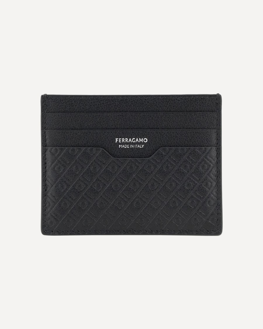 Ferragamo Leather Card Holder, view 3