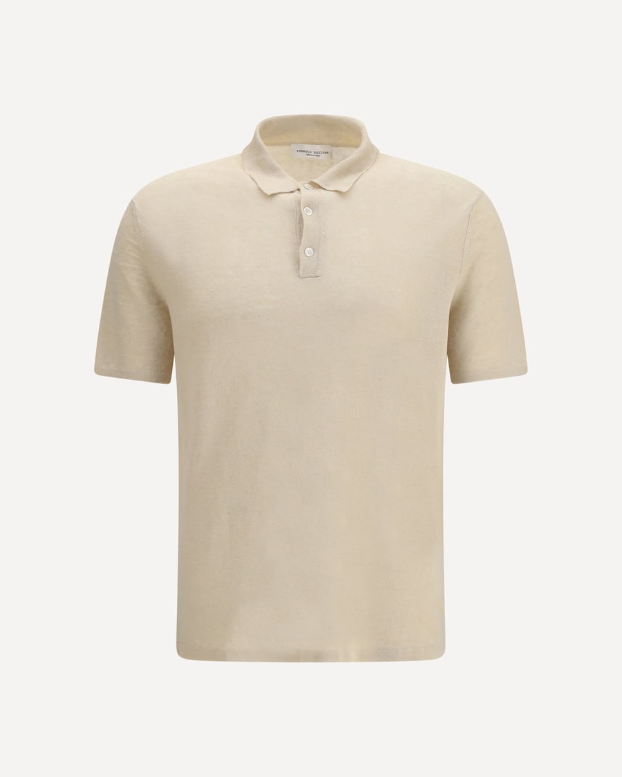 ROBERTO COLLINA Linen Polo, view 3