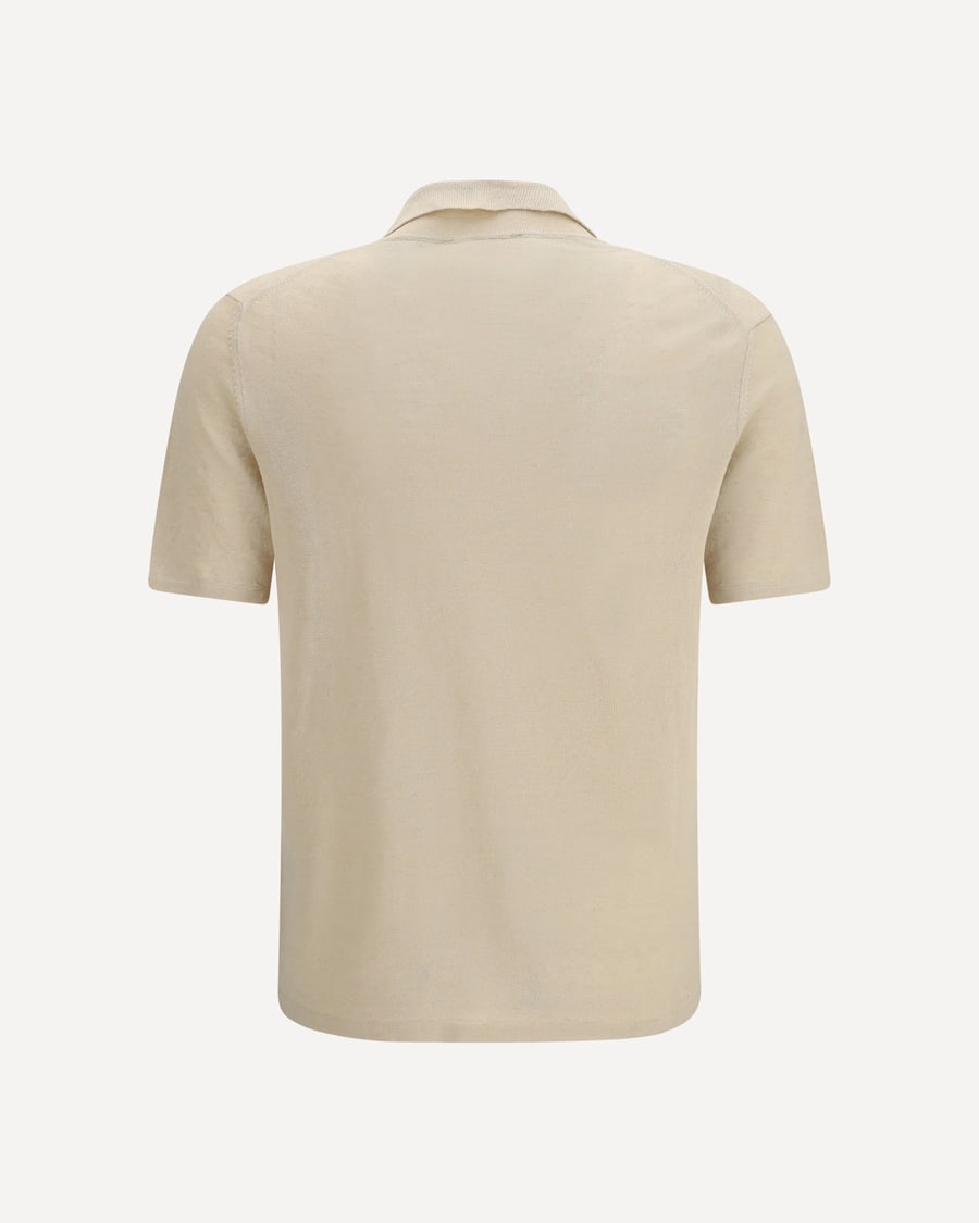 ROBERTO COLLINA Linen Polo, view 4