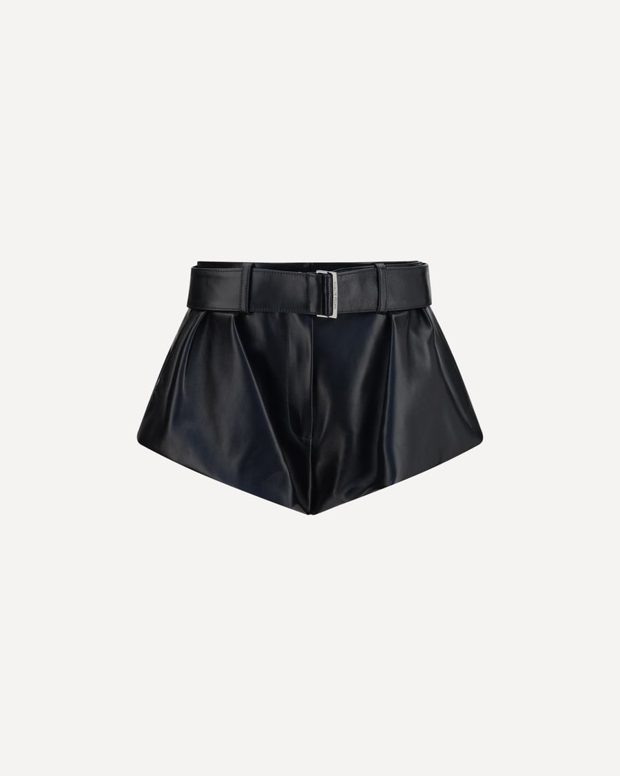 MAGDA BUTRYM Flared leather Shorts