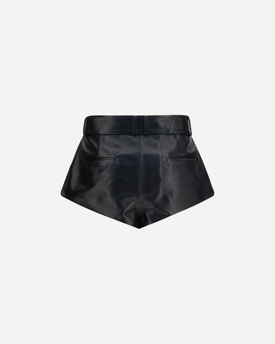 MAGDA BUTRYM Flared leather Shorts, view 4