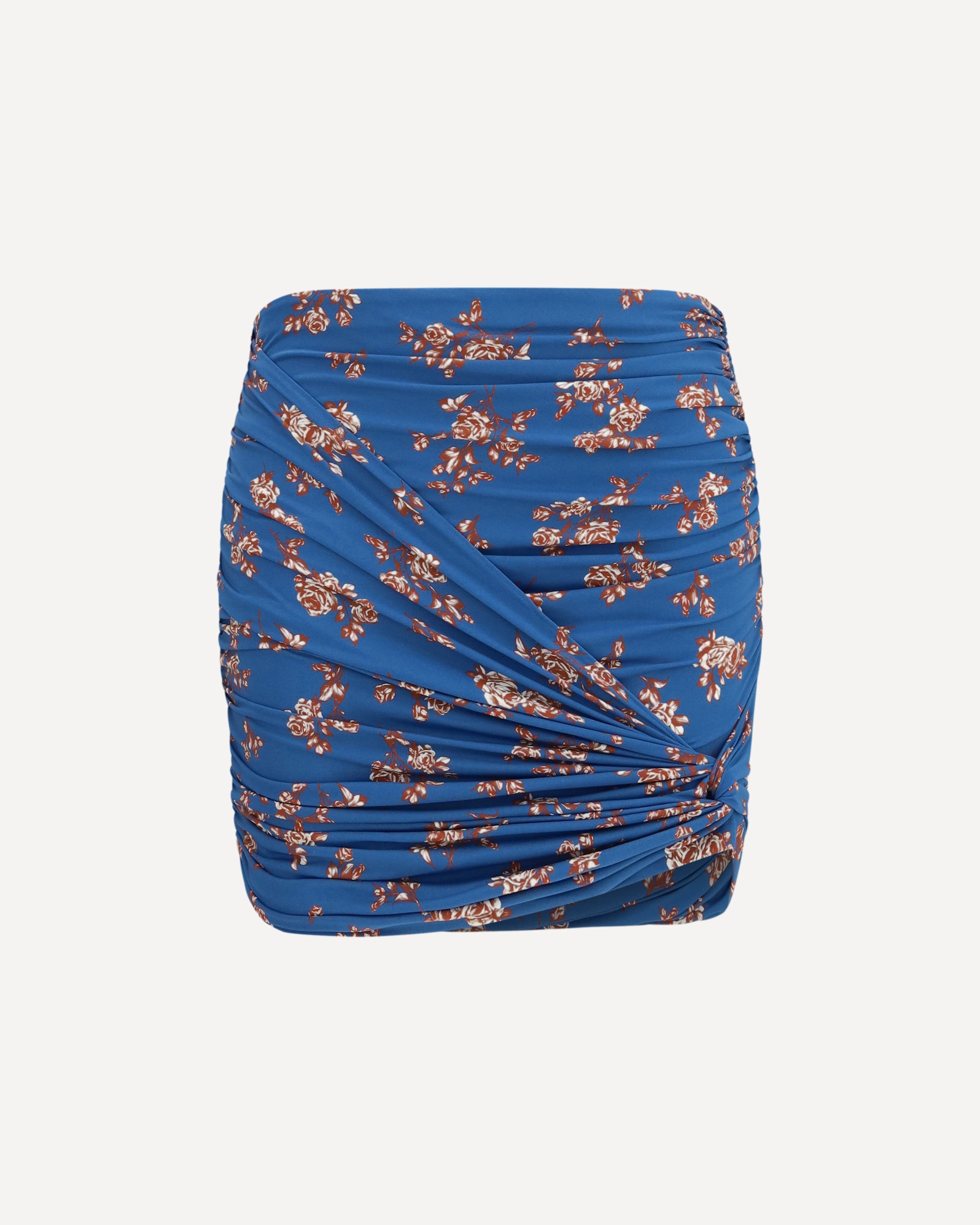 MAGDA BUTRYM Draped floral-print swim Mini Skirt