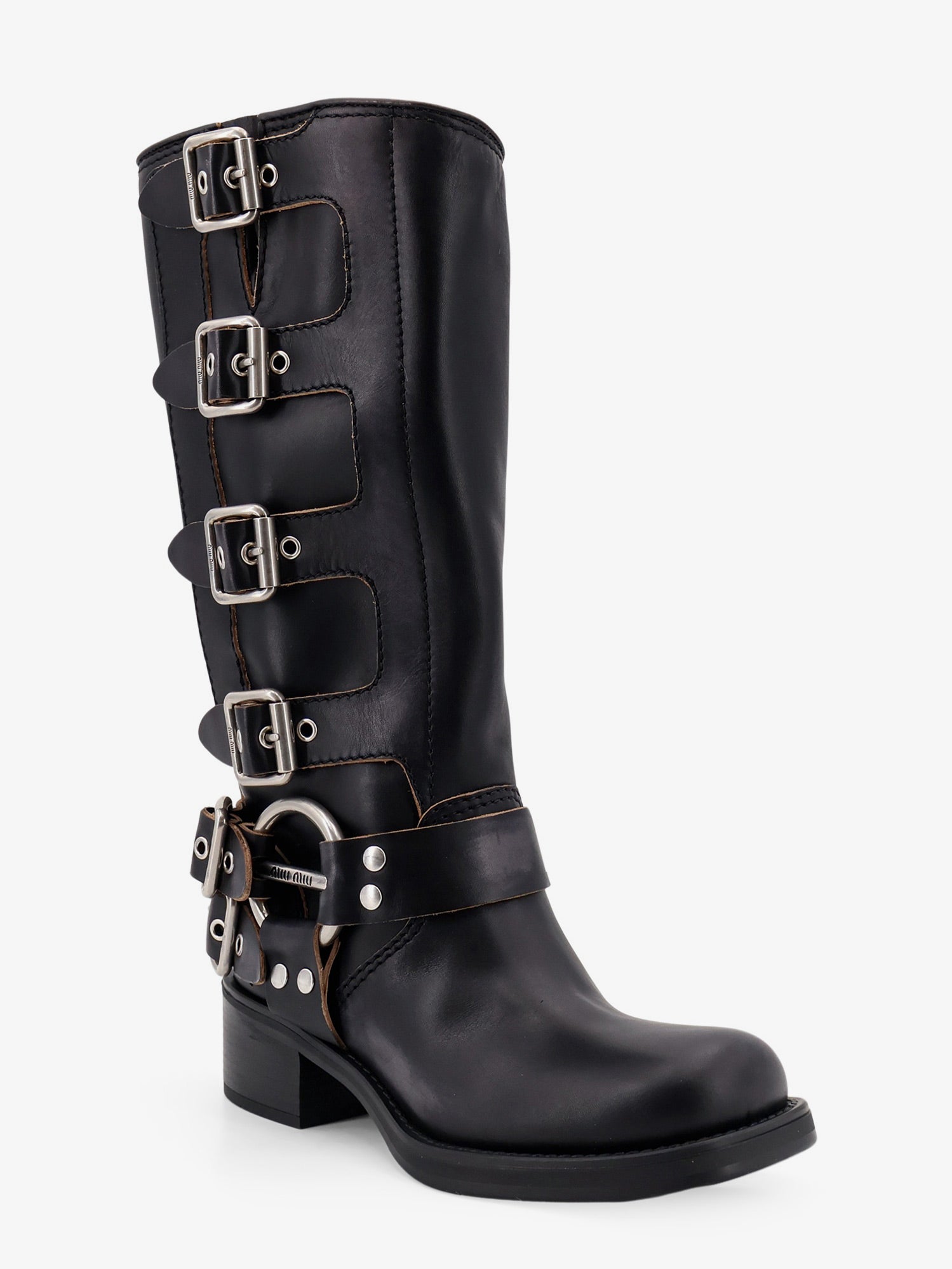 Miu Miu Leather Boots, view 2
