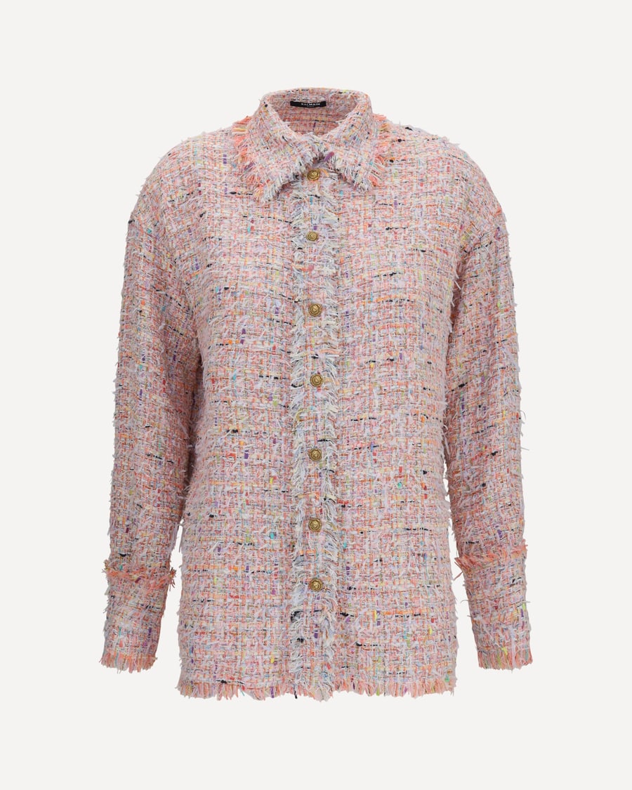 Balmain Tweed Shirt, view 3