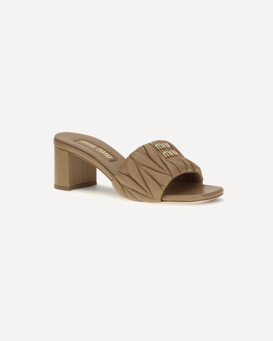Miu Miu Logoed Sandals, view 4