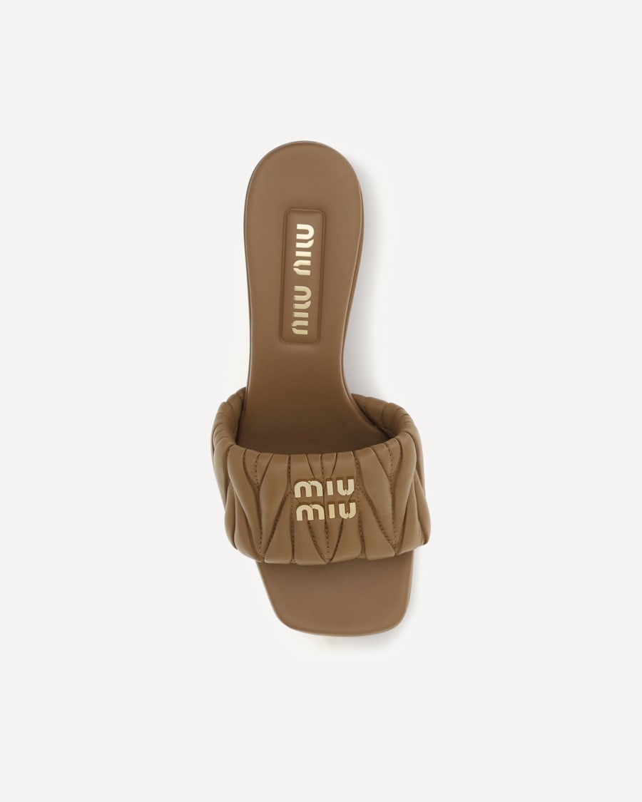 Miu Miu Logoed Sandals, view 6