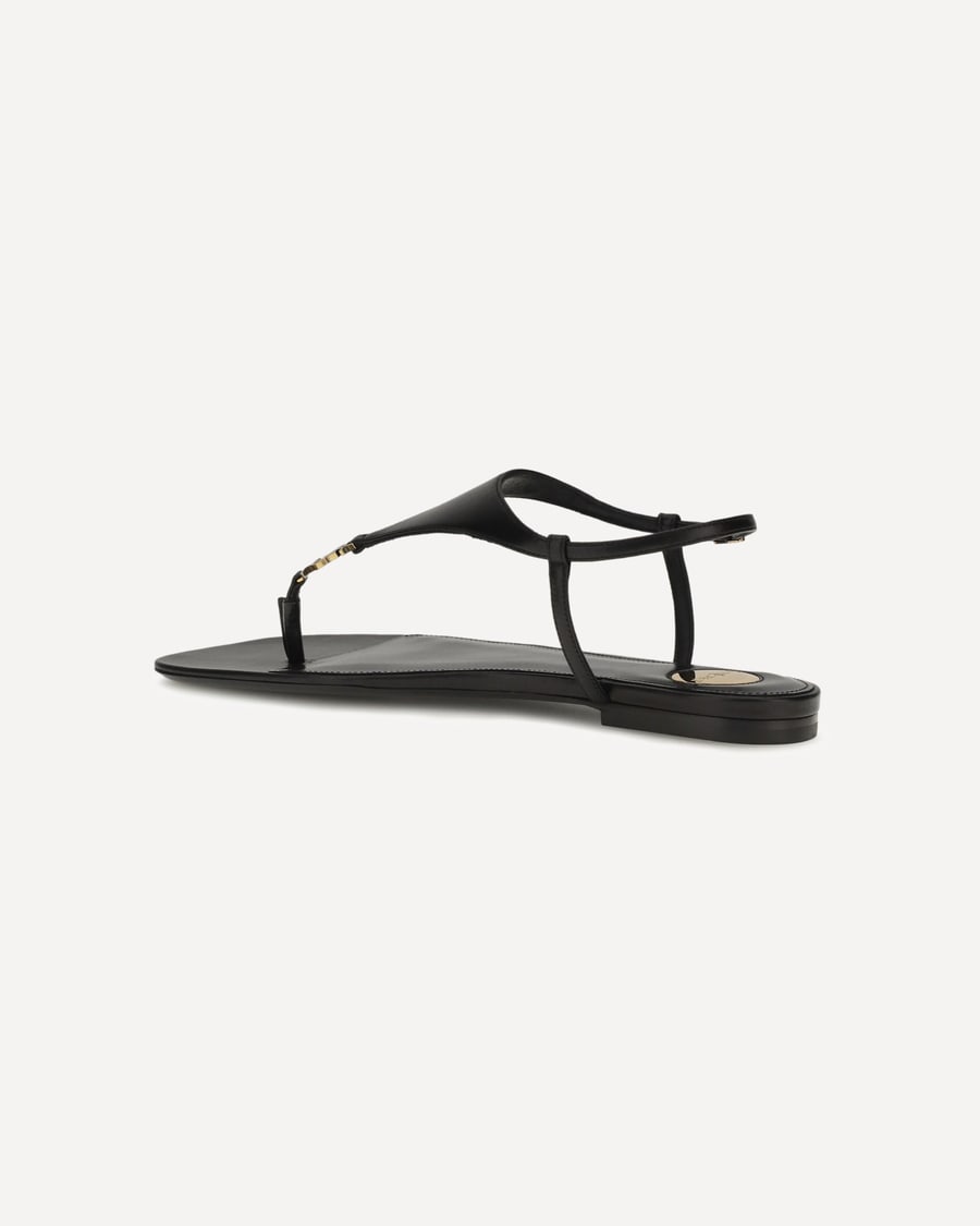 Saint Laurent Cassandre leather Sandals, view 5