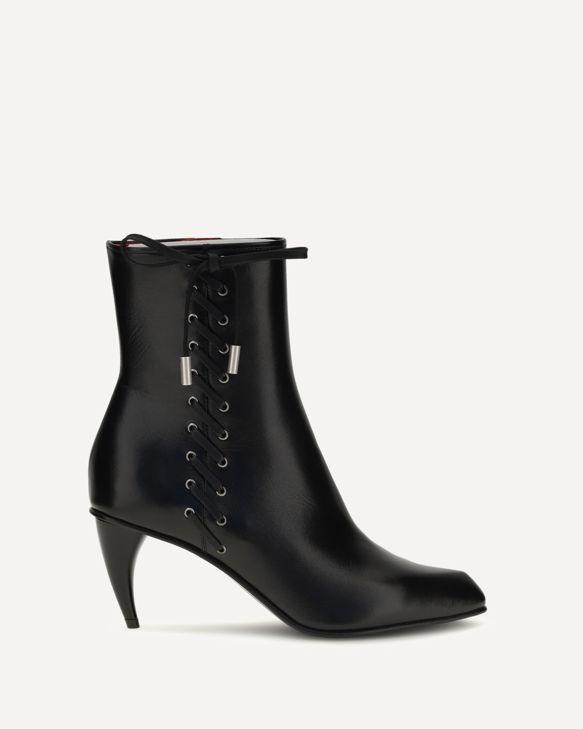 Alexander McQueen Curved-heel Ankle Boots with side lacing