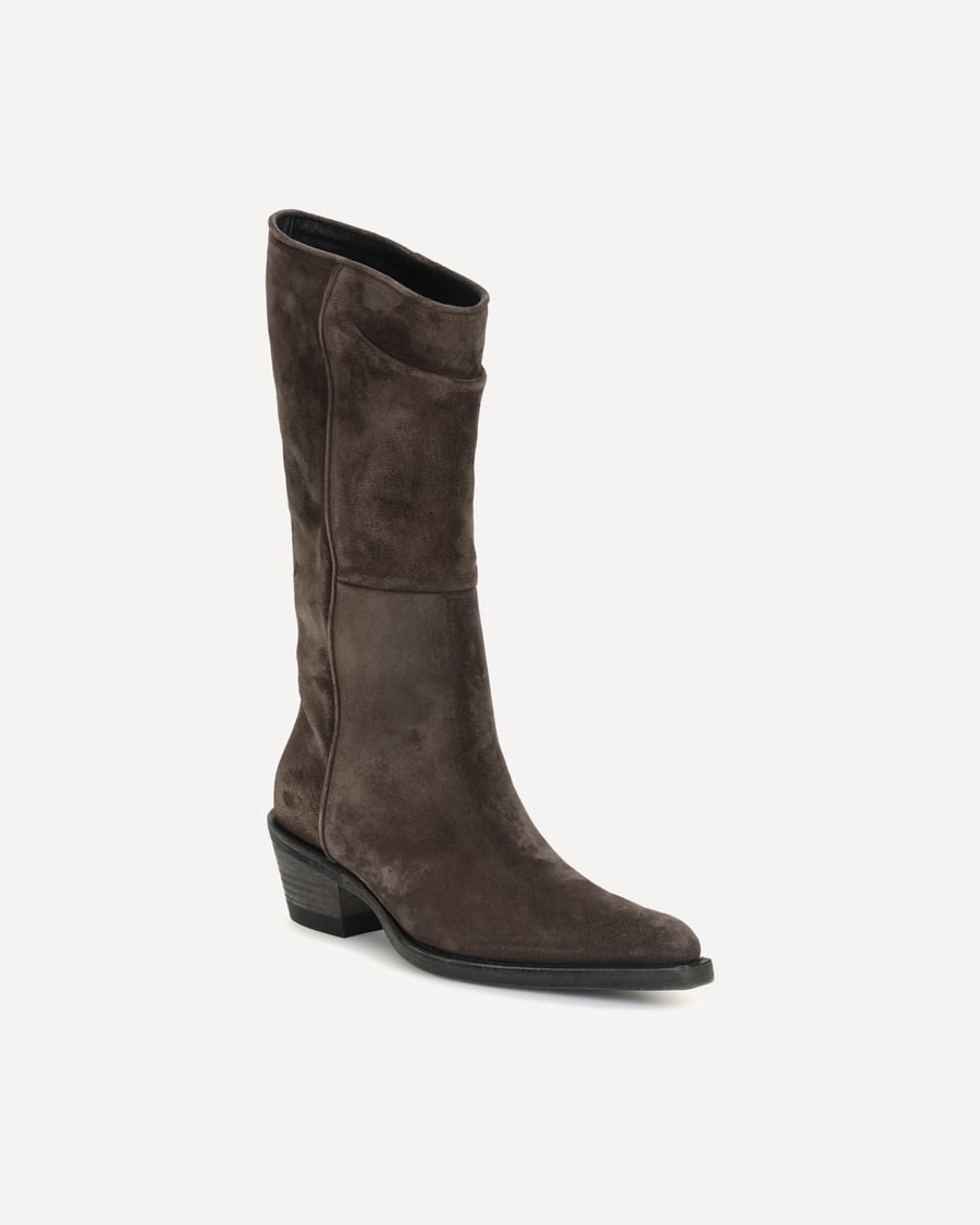 KHAITE Clive suede Boots, view 4