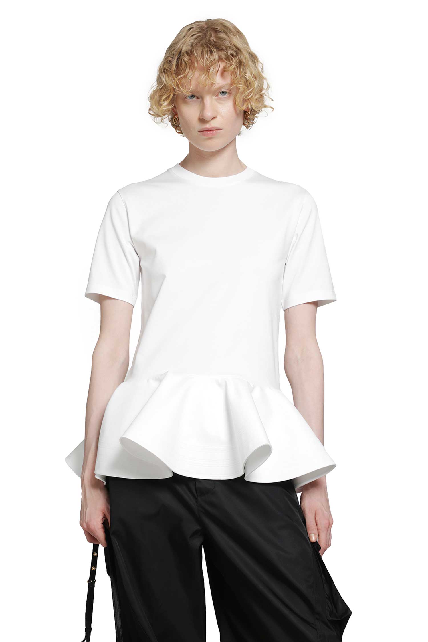 Alaïa Cotton Jersey Crinoline T-Shirt
