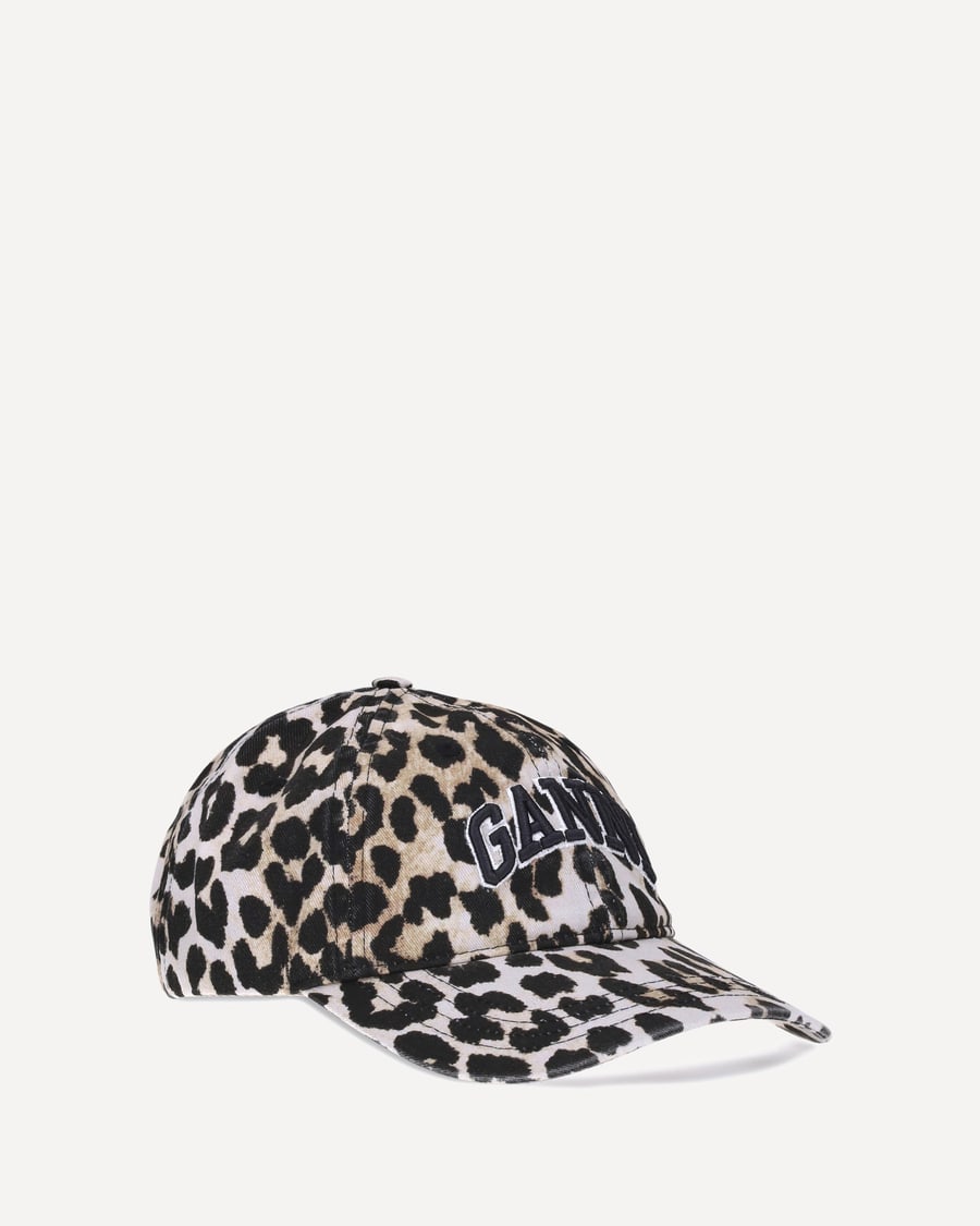 Ganni Leopard Baseball Hat, view 2