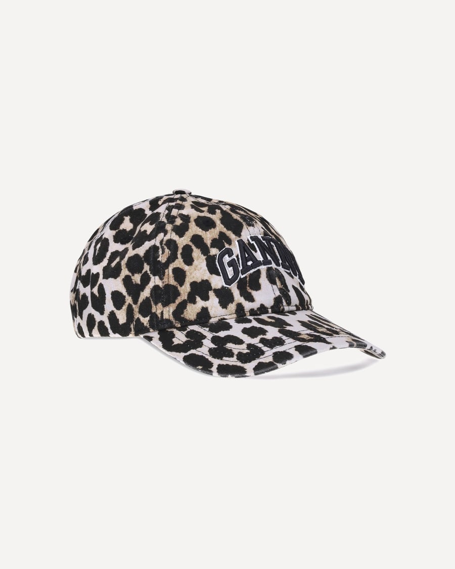 Ganni Leopard Baseball Hat, view 4