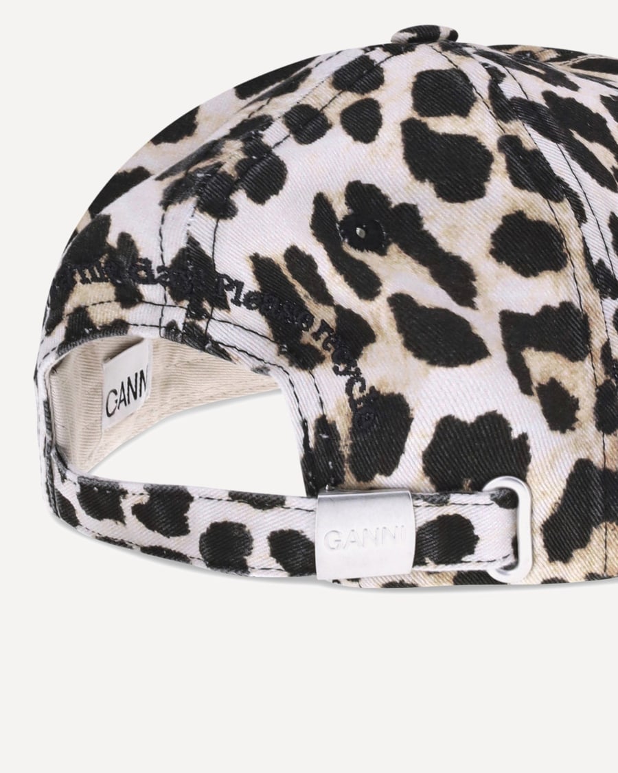 Ganni Leopard Baseball Hat, view 5