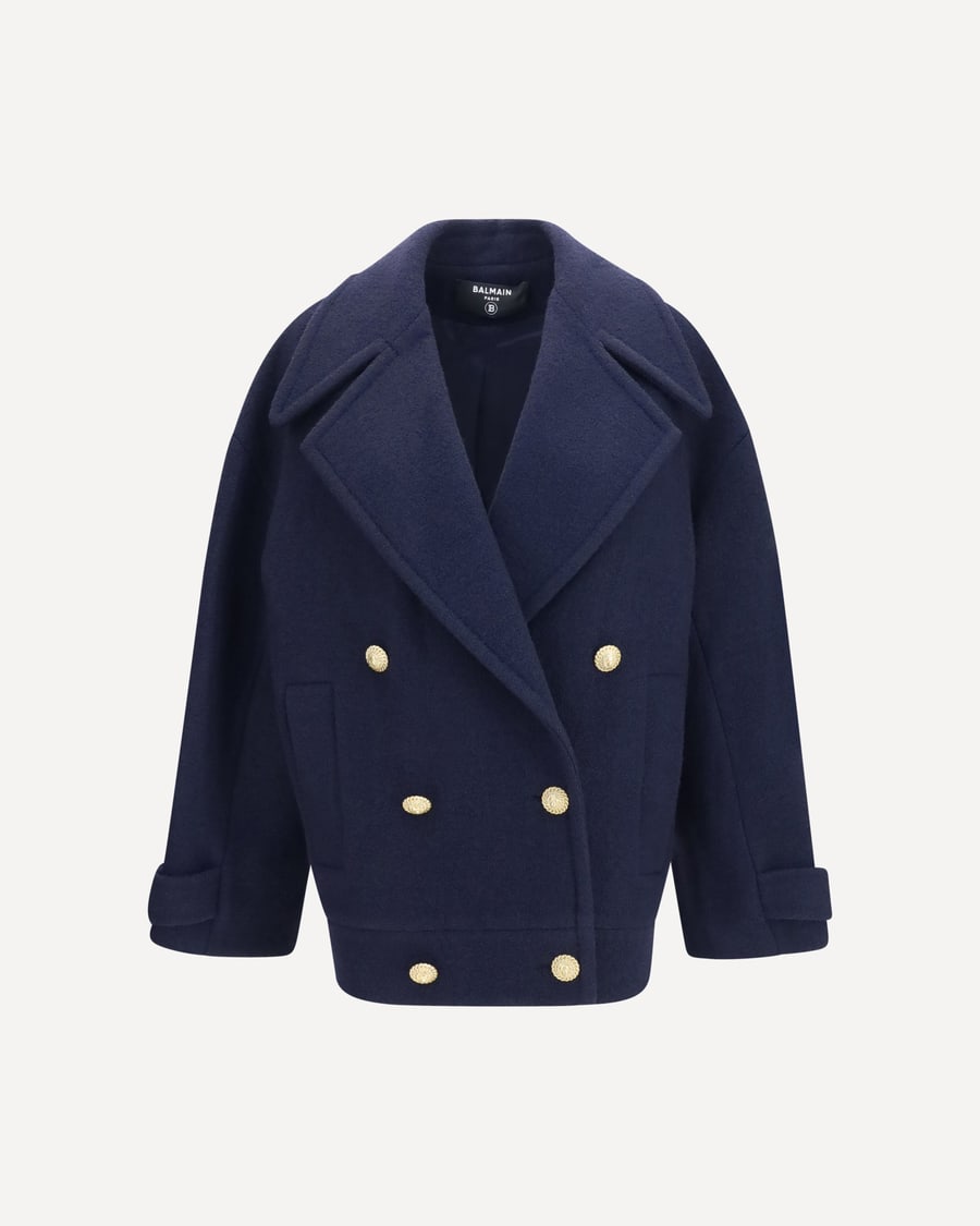 Balmain Double-breasted wool Coat with buttons