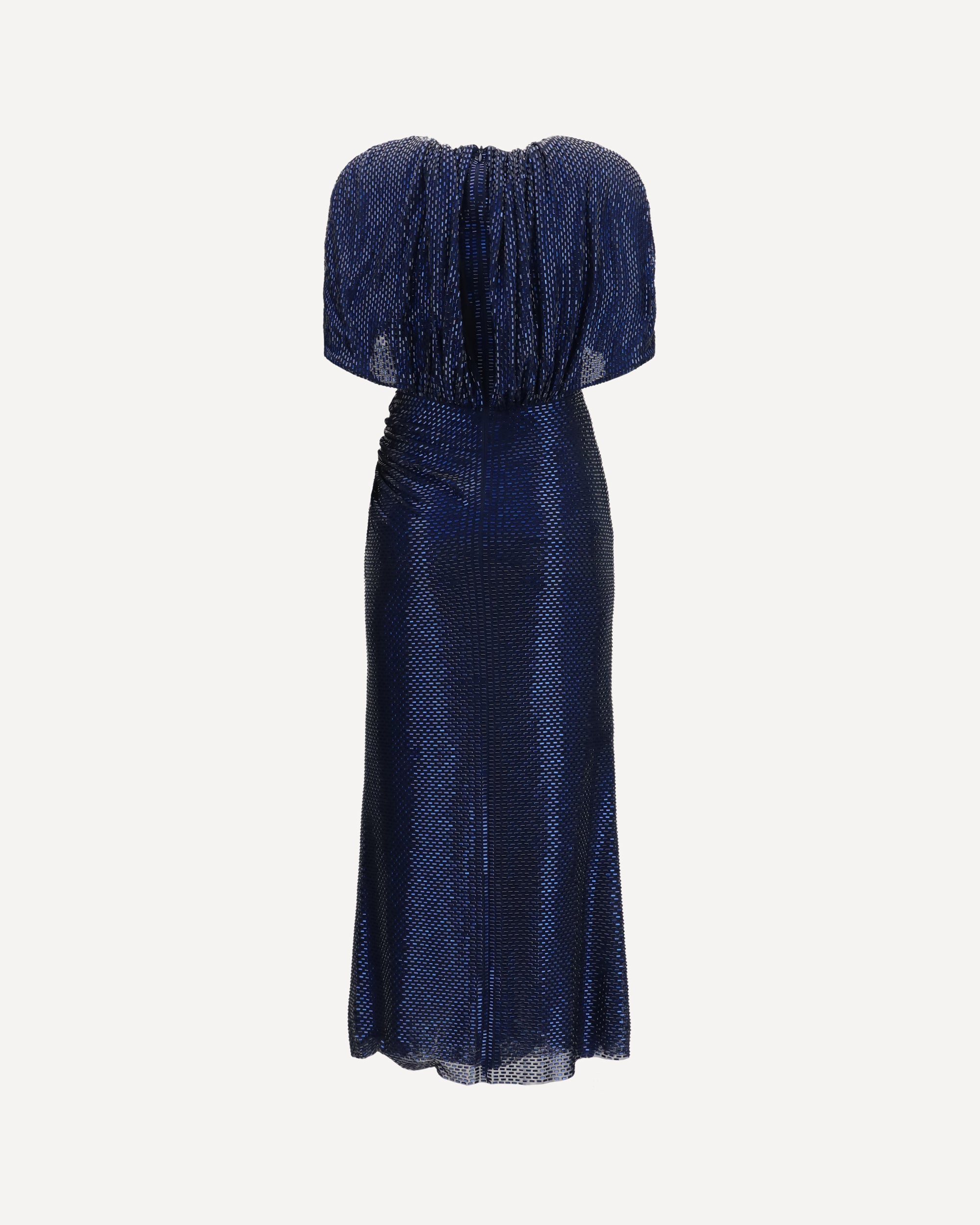 self-portrait Midi Dress with cape sleeves and crystals, view 2
