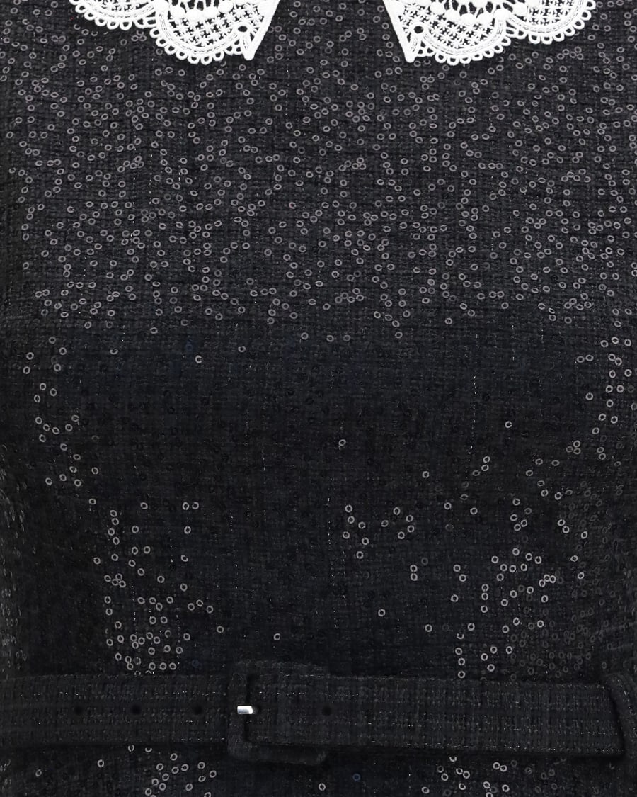 self-portrait Sequin bouclé Dress, view 5
