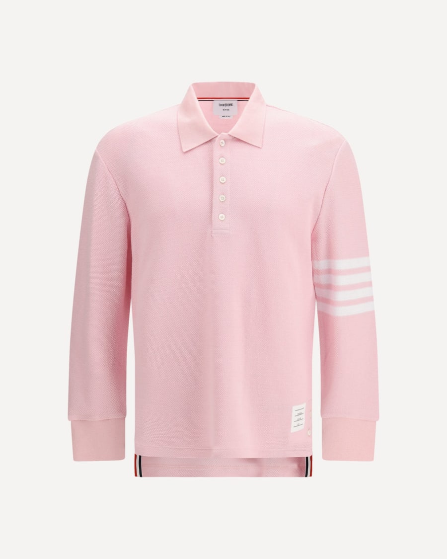 Thom Browne Piqué long-sleeve Polo