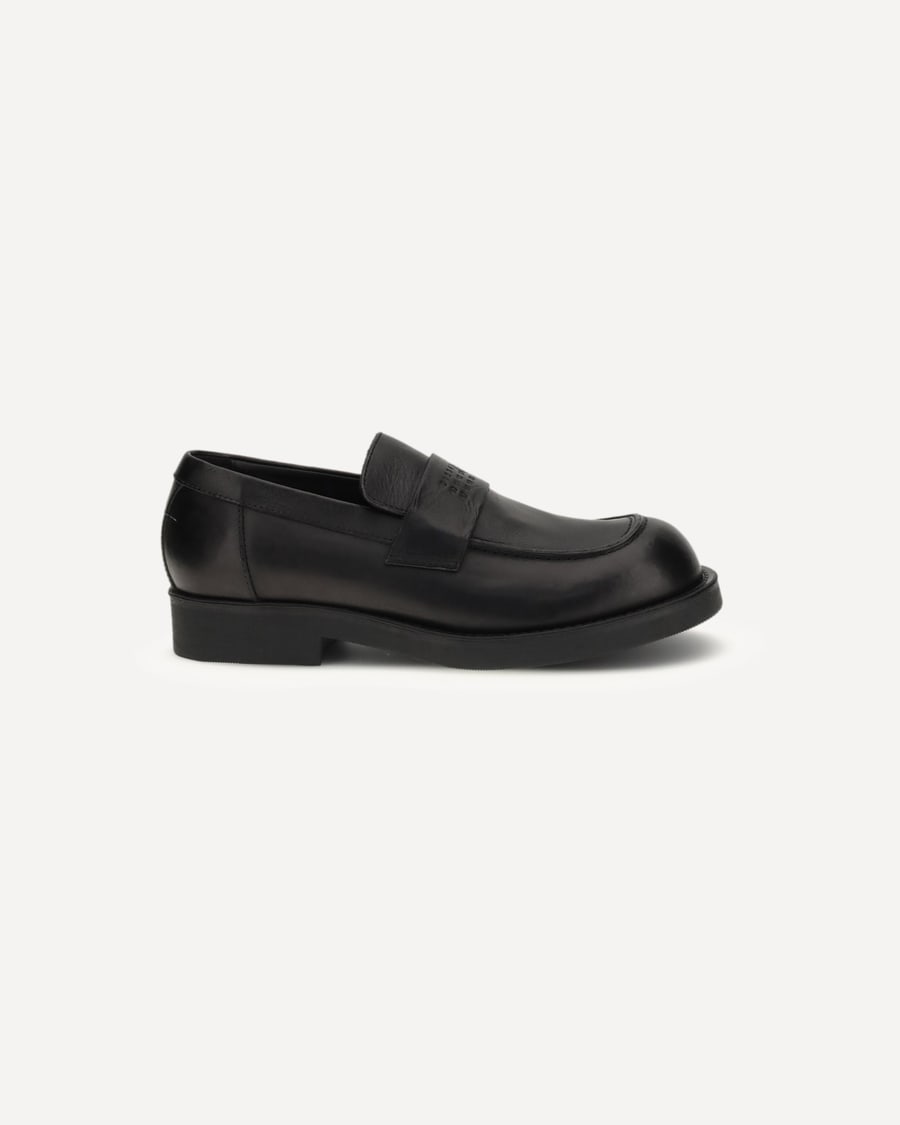 MM6 Loafers with visible topstitching, view 3