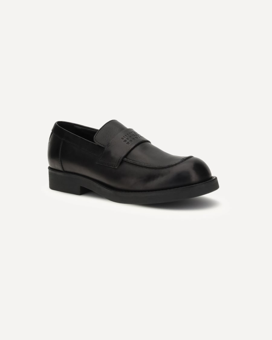 MM6 Loafers with visible topstitching, view 4